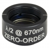 WPHSM05-670 - Полуволновая пластинка нулевого порядка, Ø1/2", резьба оправы: SM05, рабочая длина волны: 670 нм, Thorlabs