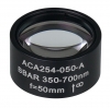 ACA254-050-A - Ахроматический дублет с воздушной прослойкой, просветляющее покрытие: 350-700 нм, фокусное расстояние: 50 мм, Thorlabs