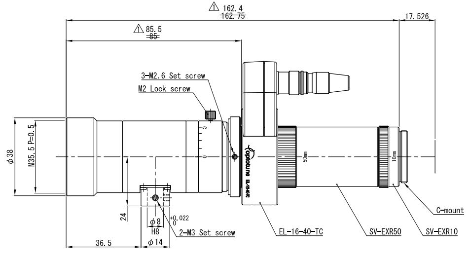Однополевой объектив VIS, NIR диапазонов VS-THV2-110CO/S-LQL1