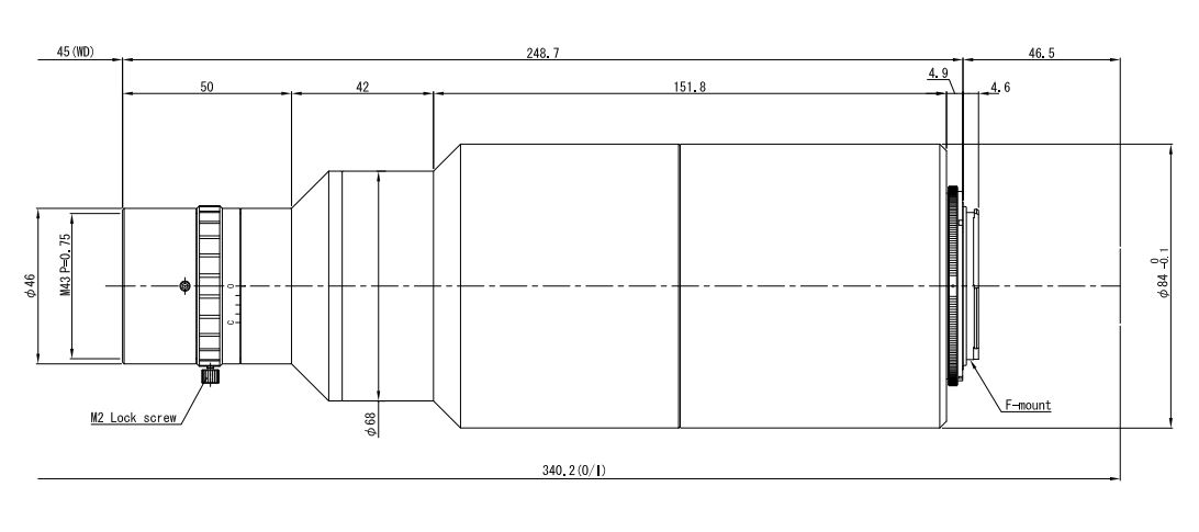 Телецентрический объектив VIS, NIR диапазонов VS-LTC3.3-45/FS