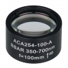 ACA254-100-A - Ахроматический дублет с воздушной прослойкой, просветляющее покрытие: 350-700 нм, фокусное расстояние: 100 мм, Thorlabs