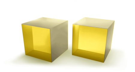 Кристалл AgGaS2, 6х6 мм, длина: 2 мм, покрытие: 1,2-2,4/2,4-11 мкм, Optogama