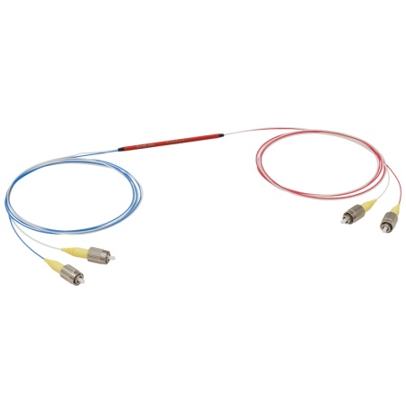 TW1550R3F2 - Широкополосный оптический разветвитель, 2x2, рабочий диапазон: 1550 ± 100 нм, разделение сигнала: 75:25, разъем: FC/PC, Thorlabs