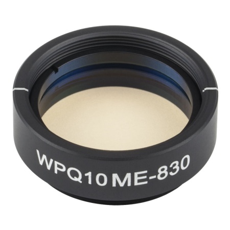 WPQ10ME-830 - Четвертьволновая пластинка из ЖК полимера в оправе, Ø1", рабочая длина волны: 830 нм, резьба: SM1, Thorlabs