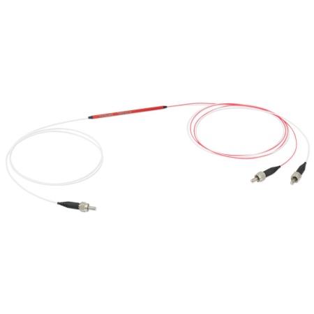 TM50R2S1B - Оптоволоконный разветвитель 1x2, многомодовые волокна, сердцевина: Ø50 мкм, низкая концентрация OH, 0.22 NA, деление сигнала: 90:10, SMA905 разъемы, Thorlabs