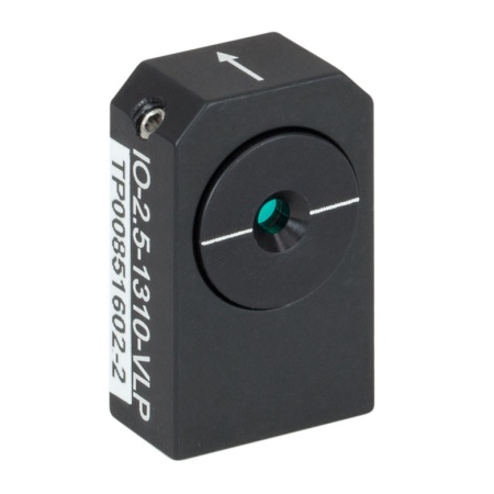 IO-2.5-1310-VLP - Оптический изолятор, макc. диаметр пучка: Ø2.3 мм, центральная длина волны: 1310 нм, макс. мощность излучения: 0.4 Вт (сумма прямого и обратного направлений), Thorlabs