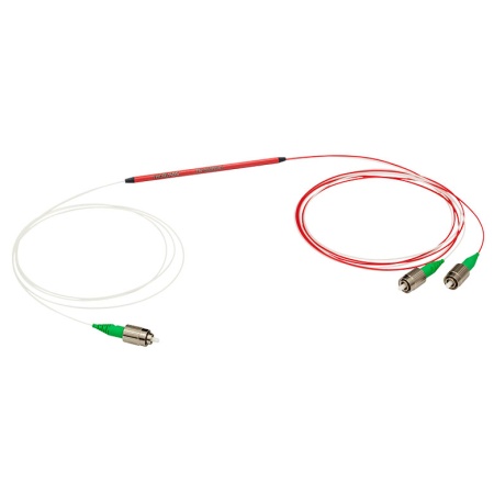 TN1550R5A1 - Узкополосный оптический разветвитель, 1x2, рабочий диапазон: 1550 ± 15 нм, разделение сигнала: 50:50, разъем: FC/APC, Thorlabs