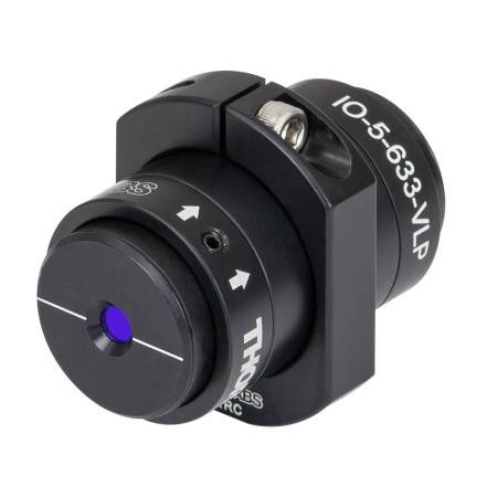 IO-5-633-VLP - Оптический изолятор, макc. диаметр пучка: Ø4.7 мм, центральная длина волны: 633 нм, макс. мощность излучения: 1.7 Вт (сумма прямого и обратного направлений), Thorlabs