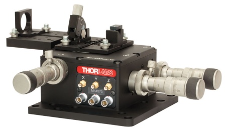 MAX373D/M - Система для сопряжения источников излучения с оптоволокном на основе платформы MAX311D, держатель с быстроразъемным захватом, для одномодовых волокон, метрическая резьба, Thorlabs