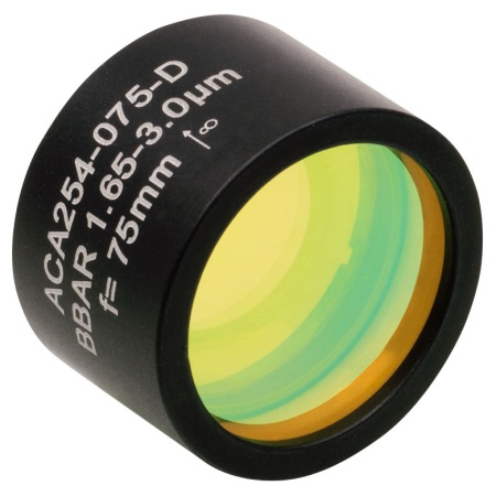 ACA254-075-D - Ахроматический дублет с воздушной прослойкой, просветляющее покрытие: 1.6 5- 3.0 мкм, фокусное расстояние: 75 мм, Thorlabs