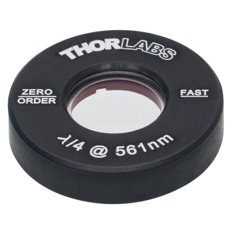 WPQ05M-561 - Четвертьволновая пластинка нулевого порядка, Ø1/2", оправа: Ø1", рабочая длина волны: 561 нм, Thorlabs