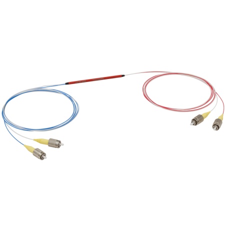 TW1550R5F2 - Широкополосный оптический разветвитель, 2x2, рабочий диапазон: 1550 ± 100 нм, разделение сигнала: 50:50, разъем: FC/PC, Thorlabs