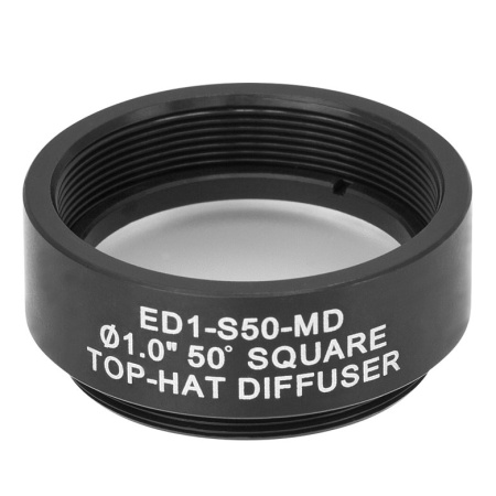 ED1-S50-MD - Светорассеиватель в оправе (SM1) , Ø1", картина рассеяния: квадрат, угол расходимости: 50º, Thorlabs