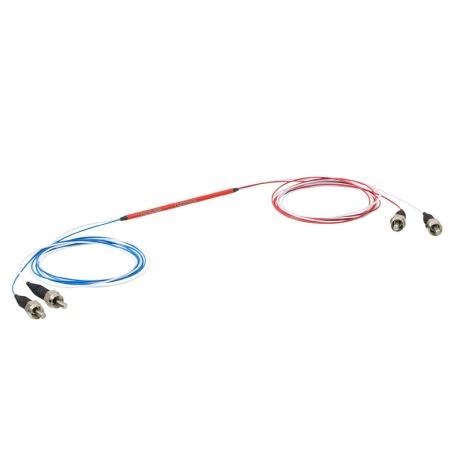 TT200R5S2B - 2x2 волоконно-оптический многомодовый ответвитель, низкая концентрация OH, деление сигнала: 50:50, сердцевина: Ø200 мкм, числовая апертура 0.39 NA, SMA905 соединение, Thorlabs