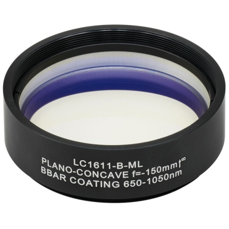 LC1611-B-ML - N-BK7 плоско-вогнутая линза в оправе, Ø2", фокусное расстояние -150.0 мм, просветляющее покрытие: 650-1050 нм, резьба на оправе SM2, Thorlabs