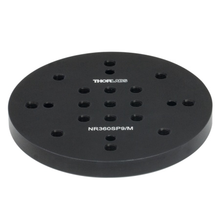 NR360SP9/M - Пластинка-адаптер для платформ NR360S и DDR100, резьбовые отверстия: M6, раззенкованные отверстия: M4, метрическая резьба, Thorlabs