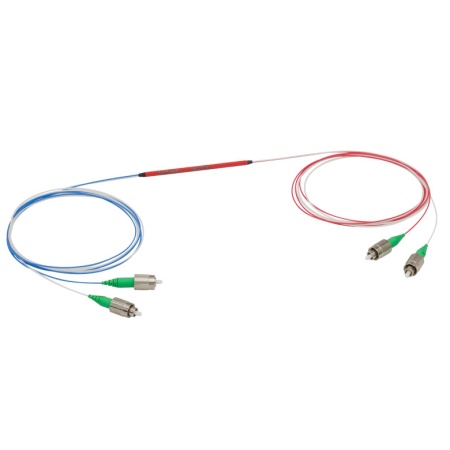 TN532R1A2 - Узкополосный оптический разветвитель, 2x2, рабочий диапазон: 532 ± 15 нм, разделение сигнала: 99:1, разъем: FC/APC, Thorlabs