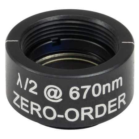 WPHSM05-670 - Полуволновая пластинка нулевого порядка, Ø1/2", резьба оправы: SM05, рабочая длина волны: 670 нм, Thorlabs