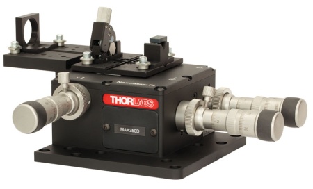 MAX350D/M - Система для сопряжения источников излучения с оптоволокном без оболочки, для одномодовых волокон, метрическая резьба, Thorlabs
