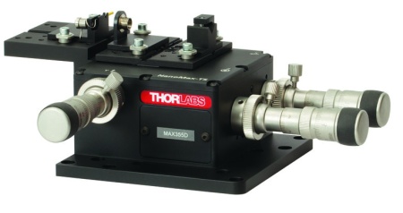 MAX355D - Система для сопряжения источников излучения с одномодовым оптоволокном, для кабелей с FC разъемом, Thorlabs