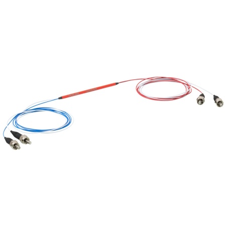 TH200R2S2B - Оптоволоконный разветвитель 2x2, многомодовые волокна, низкое содержание OH, сердцевина: Ø200 мкм, 0.50 NA, разделение сигнала: 90:10, SMA905 разъемы, Thorlabs