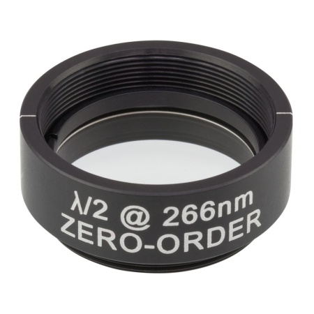 WPH10M-266 - Полуволновая пластинка нулевого порядка, Ø1", оправа с резьбой SM1, рабочая длина волны: 266 нм, Thorlabs