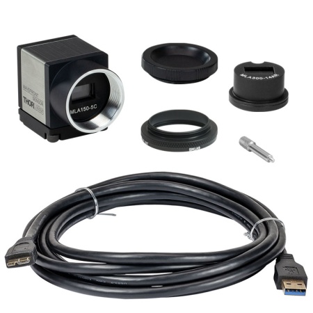 WFS30-K1 - Датчик Шака-Гартмана с 2 сменными массивами микролинз: шаг - 150 мкм (хромирование), шаг - 300 мкм (просветляющее покрытие), апертура: 11.34 мм x 7.13 мм, дюймовая резьба, Thorlabs