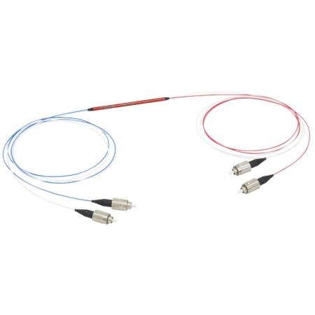 TM50R1F2A - Оптоволоконный разветвитель 2x2, многомодовые волокна, высокая концентрация OH, сердцевина: Ø50 мкм, 0.22 NA, разделение сигнала: 99:1, FC/PC разъем, Thorlabs