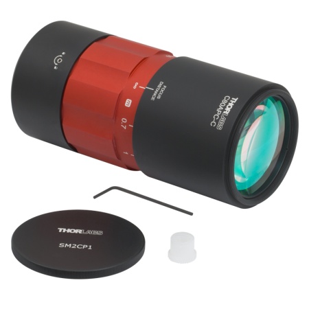 C80APC-C - Оптоволоконный коллиматор для пучков большого диаметра, фокусное расстояние: 80 мм, разъем: FC/APC, просветляющее покрытие: 1050 - 1650 нм, Thorlabs