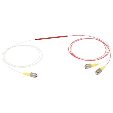 TN670R5F1 - Узкополосный оптоволоконный разветвитель, 1x2, рабочий диапазон: 670 ± 15 нм, разделение сигнала: 50:50, разъем: FC/PC, Thorlabs