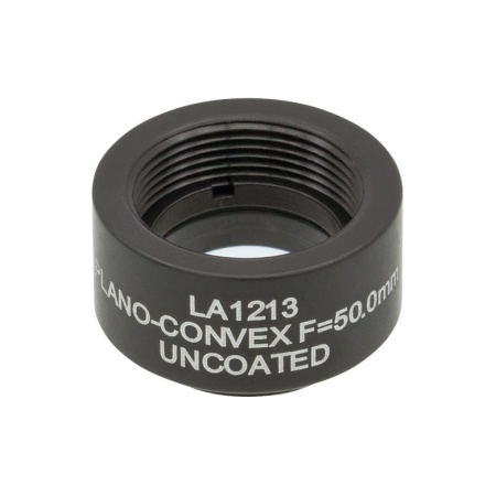 LA1213-ML - Плоско-выпуклая линза, Ø1/2", N-BK7, оправа с резьбой SM05, f = 50.0 мм, без покрытия, Thorlabs