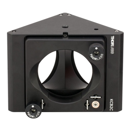 KCB2C - Угловой кинематический держатель зеркал с отверстиями для стержней без резьбы, для каркасных систем: 60 мм, 2 порта с резьбой: SM2, крепления: 8-32 и 1/4"-20, Thorlabs