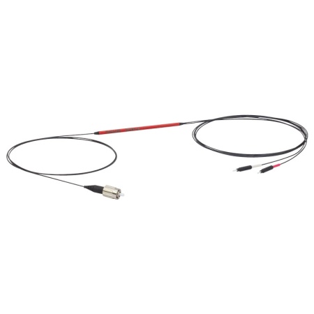 TM105FL1B - Оптоволоконный разветвитель 1x2, многомодовые волокна, высокая концентрация OH, сердцевина: Ø105 мкм, 0.22 NA, деление сигнала: 50:50, рабочий диапазон: 400 - 900 нм, FC/PC разъем и керамический наконечник Ø1.25 мм, Thorlabs