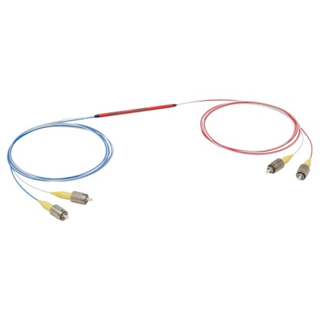 TN980R3F2B - Узкополосный оптический разветвитель, 2x2, рабочий диапазон: 980 ± 15 нм, числовая апертура: 0.22, разделение сигнала: 75:25, разъем: FC/PC, Thorlabs