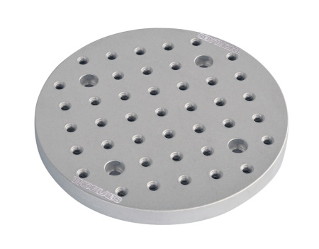 MBR150U/M - Круглая алюминиевая оптическая плита, без анодирования, Ø149.0 мм x 12.7 мм, отверстия: M6, удвоенная плотность резьбовых отверстий, Thorlabs