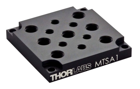 MTSA1 - Монтажная пластина с отверстиями 1/4"-20 и 8-32 для трансляторов MTS25 и MTS50, Thorlabs
