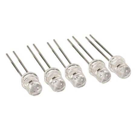 LED591E - Светодиод в корпусе из эпоксидной смолы, длина волны излучения: 590 нм, мощность: 2 мВт, корпус: T-1 3/4, 5 шт., Thorlabs