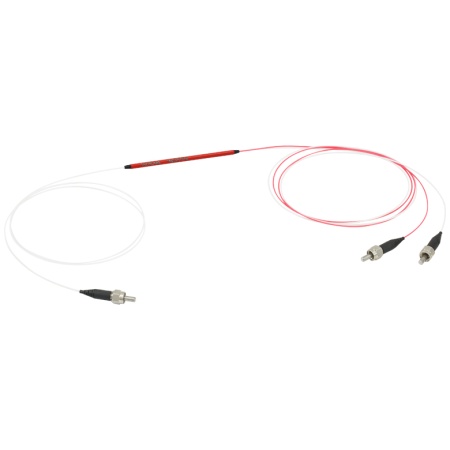 TM200R1S1B - Оптоволоконный разветвитель 1x2, многомодовые волокна, низкое содержание OH, сердцевина: Ø200 мкм, 0.22 NA, деление сигнала: 99:1, рабочий диапазон: 400 - 2200 нм, SMA905 разъемы, Thorlabs