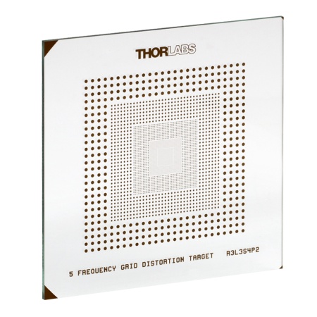 R3L3S4P2 - Таблица для измерения искажений, 3" x 3", шаг сетки: от 125 до 2000 мкм, материал: известково-натриевое стекло, Thorlabs