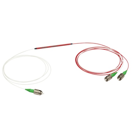 TW1650R1A1 - Широкополосный оптоволоконный соединитель, 1x2, рабочий диапазон: 1650 ± 100 нм, разделение сигнала: 99:1, FC/APC разъемы, Thorlabs