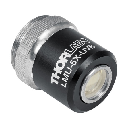 LMU-5X-UVB - Фокусирующий объектив MicroSpot, 5X, просветляющее покрытие: 240 - 360 нм, NA=0.13, Thorlabs