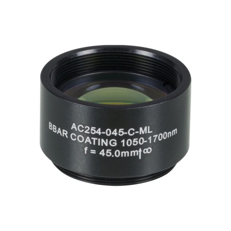 AC254-040-C-ML - Ахроматический дублет, f=40 мм, Ø1", резьба на оправе: SM1, просветляющее покрытие: 1050-1700 нм, Thorlabs