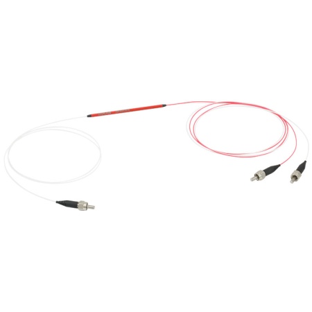 TM105R1S1A - Оптоволоконный разветвитель 1x2, многомодовые волокна, высокая концентрация OH, сердцевина: Ø105 мкм, 0.22 NA, деление сигнала: 99:1, рабочий диапазон: 400 - 900 нм, SMA905 разъемы, Thorlabs