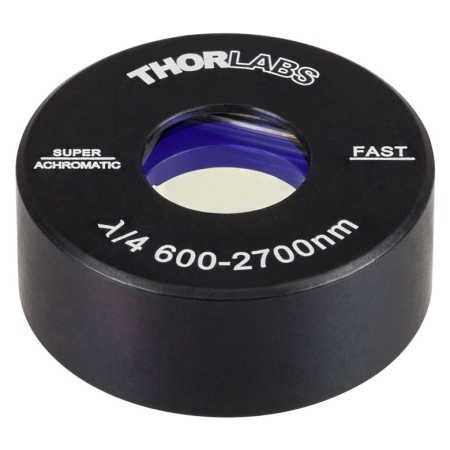 SAQWP05M-1700 - Ахроматическая четвертьволновая пластинка, 1/2" x 1/2", оправа: Ø1", рабочий диапазон: 600 - 2700 нм, Thorlabs