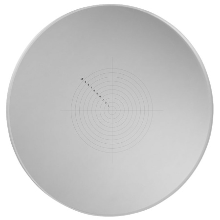 R1DS2P - Прицельная мишень, получение изображения при подсветке спереди, Ø1", получение изображения при подсветке спереди, материал: кварцевое стекло, Thorlabs