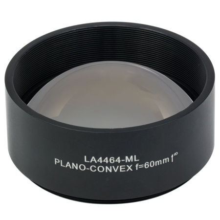 LA4464-ML - Плоско-выпуклая линза, Ø2", UVFS, оправа с резьбой SM2, f = 60.0 мм, без покрытия, Thorlabs