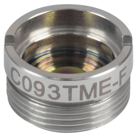 C093TME-F - Асферическая линза Geltech в оправе, фокусное расстояние: 3.0 мм, числовая апертура: 0.71, просветляющее покрытие: 8 - 12 мкм, Thorlabs