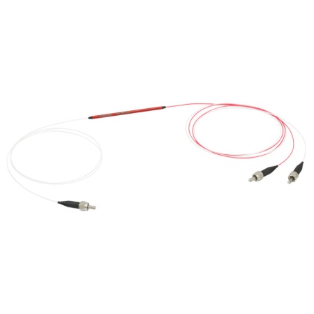 TM105R1S1B - Оптоволоконный разветвитель 1x2, многомодовые волокна, низкая концентрация OH, сердцевина: Ø105 мкм, 0.22 NA, деление сигнала: 99:1, рабочий диапазон: 400 - 2200 нм, SMA905 разъемы, Thorlabs