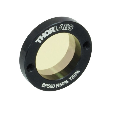BP550 - Пленочный светоделитель, Ø1/2", с покрытием, деление 50:50 (отражение:пропускание), для работы на 635 нм, Thorlabs