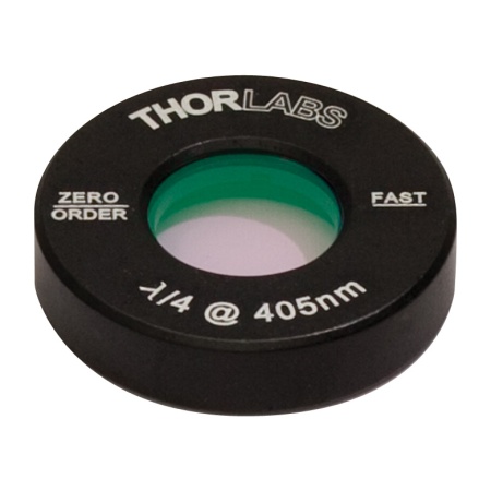 WPQ05M-405 - Четвертьволновая пластинка нулевого порядка, Ø1/2", оправа: Ø1", рабочая длина волны: 405 нм, Thorlabs